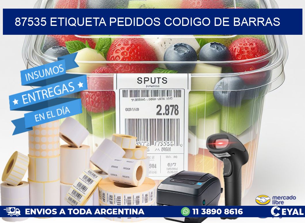 87535 etiqueta pedidos codigo de barras