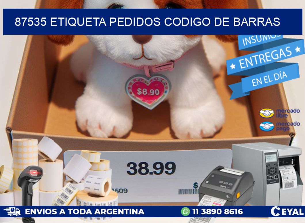 87535 etiqueta pedidos codigo de barras