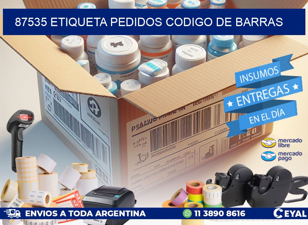 87535 etiqueta pedidos codigo de barras