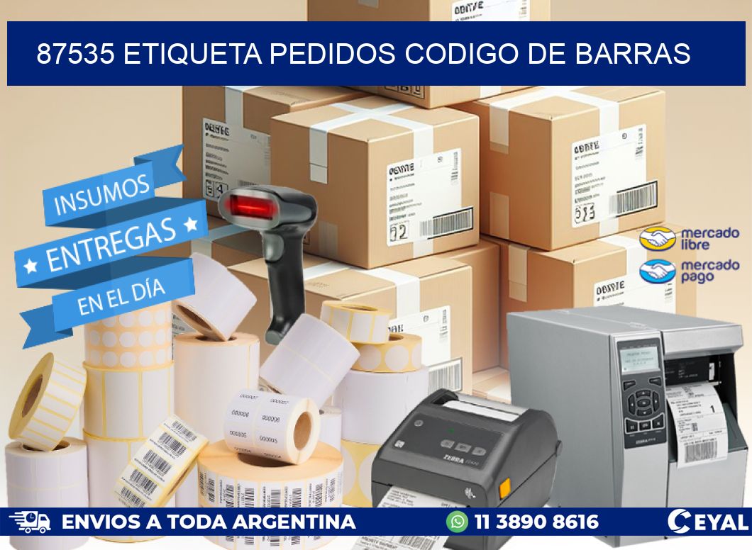 87535 etiqueta pedidos codigo de barras