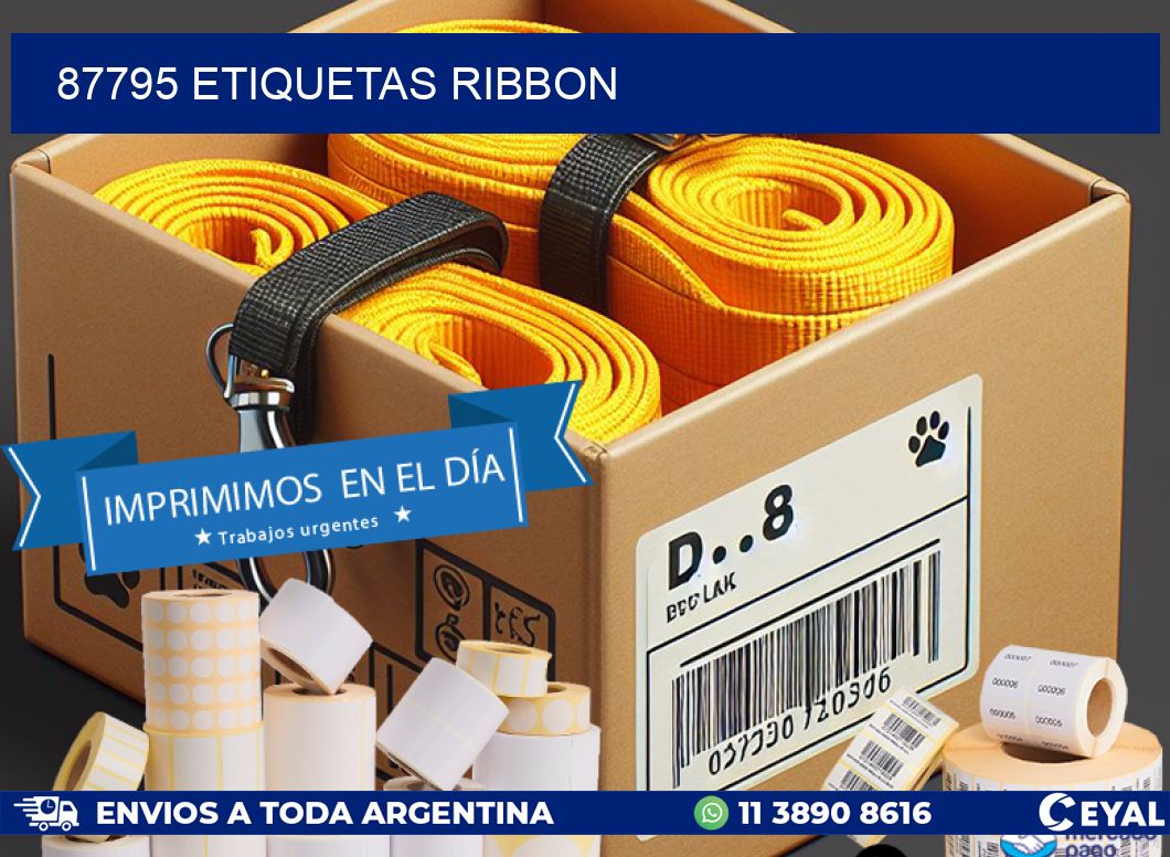 87795 ETIQUETAS RIBBON