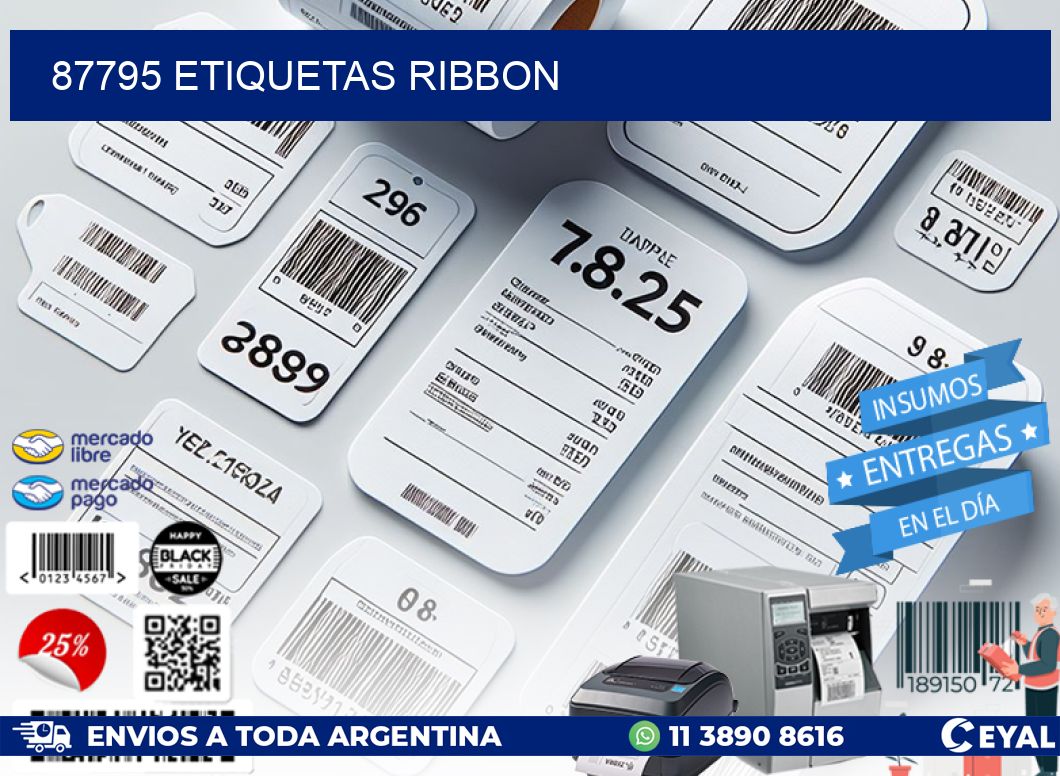 87795 ETIQUETAS RIBBON