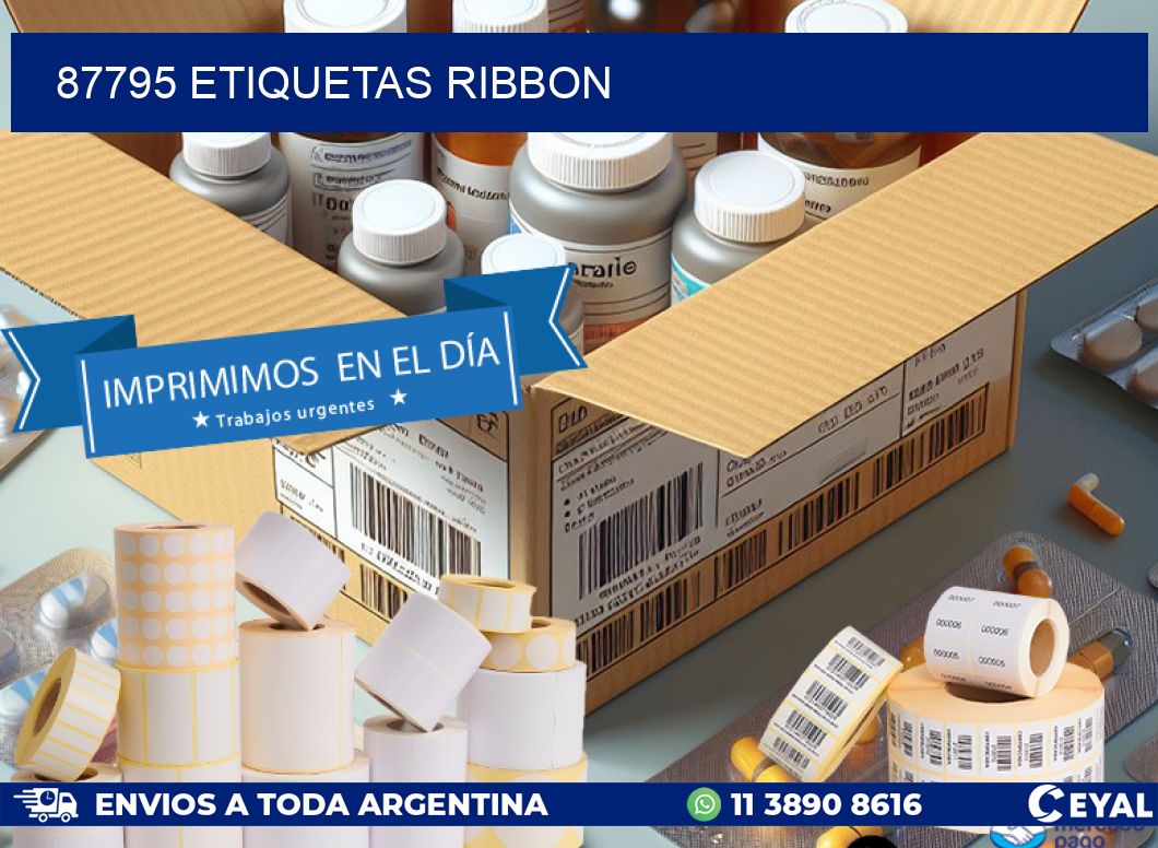 87795 ETIQUETAS RIBBON