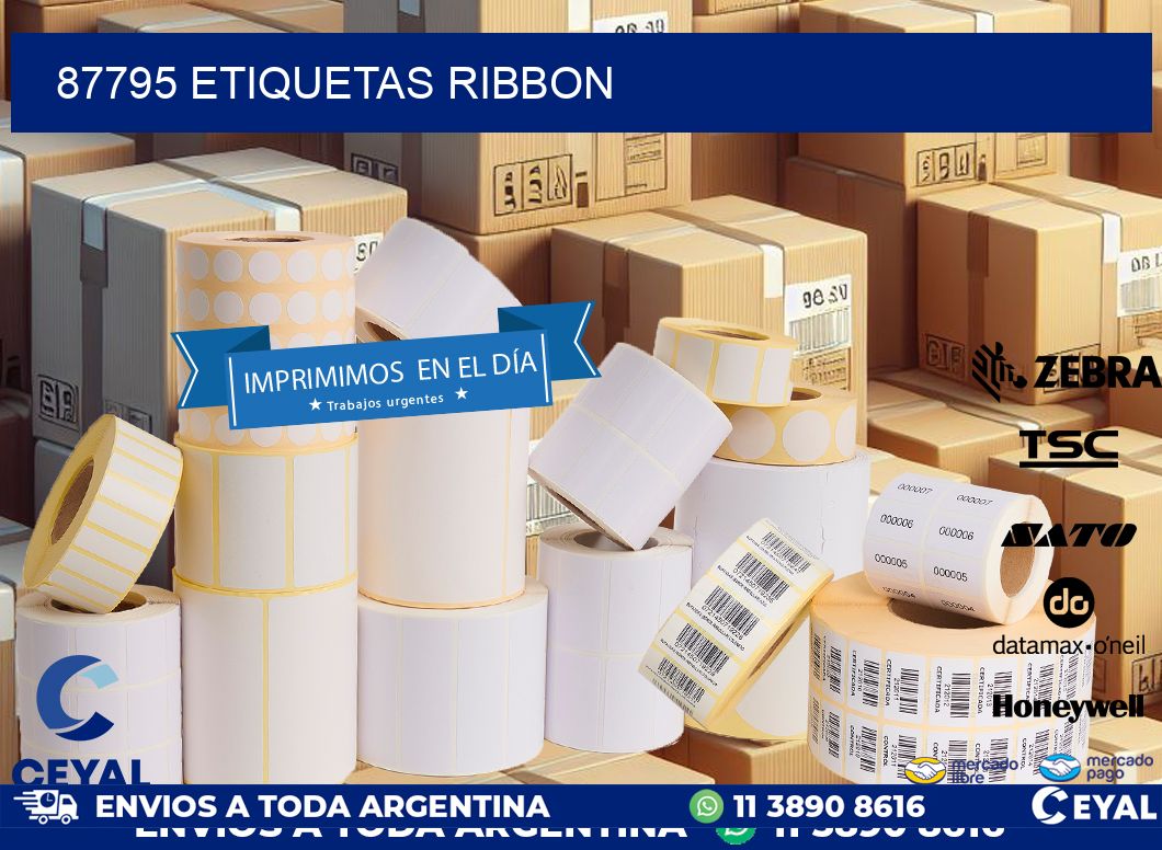 87795 ETIQUETAS RIBBON