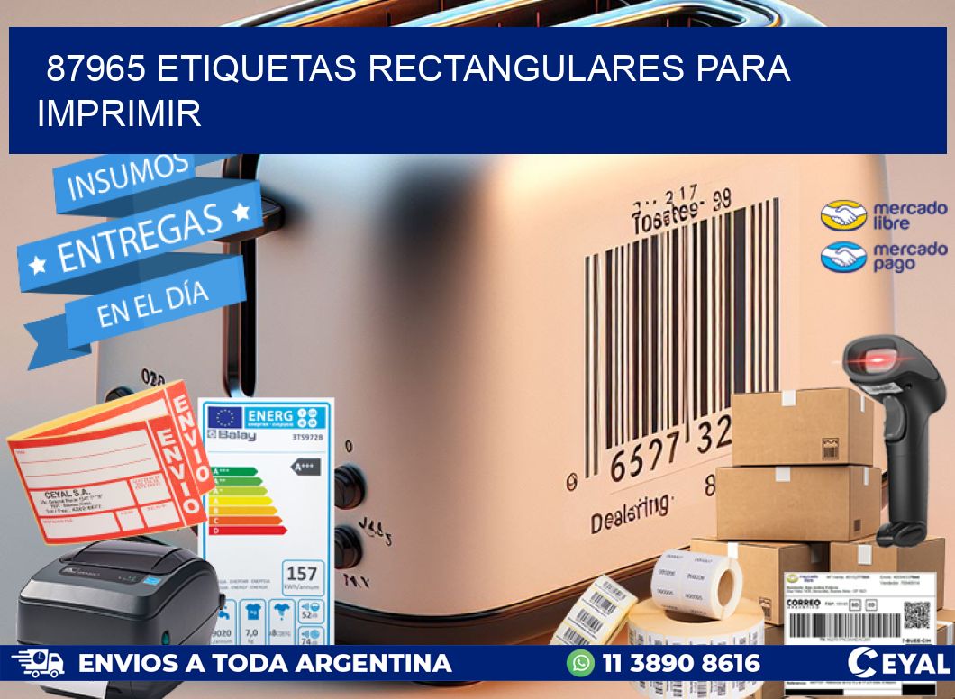 87965 etiquetas rectangulares para imprimir