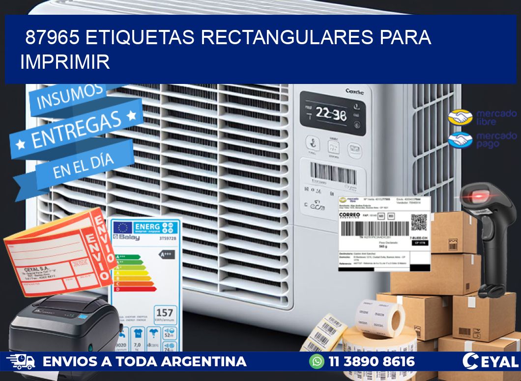 87965 etiquetas rectangulares para imprimir