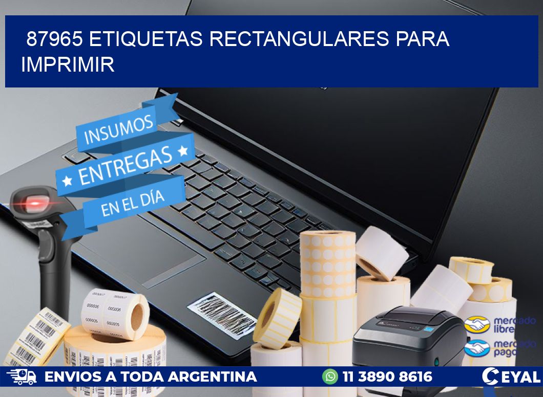 87965 etiquetas rectangulares para imprimir