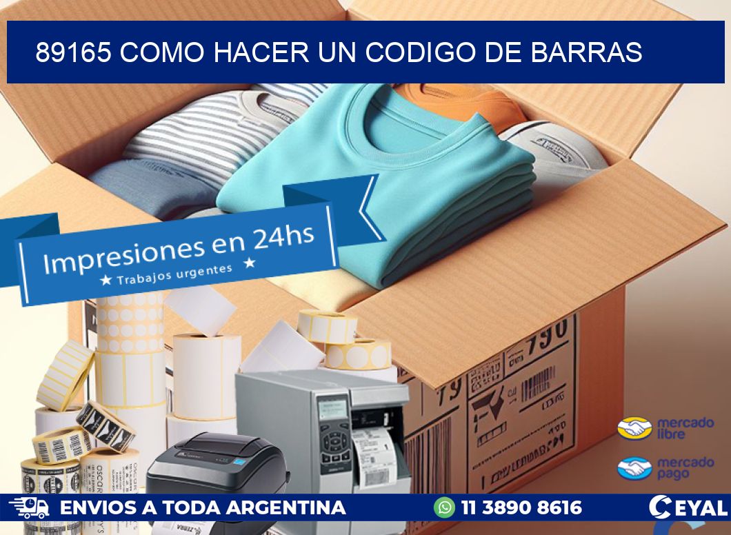 89165 como hacer un codigo de barras