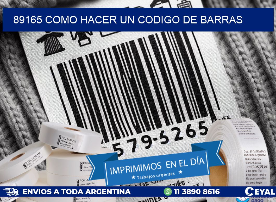 89165 como hacer un codigo de barras