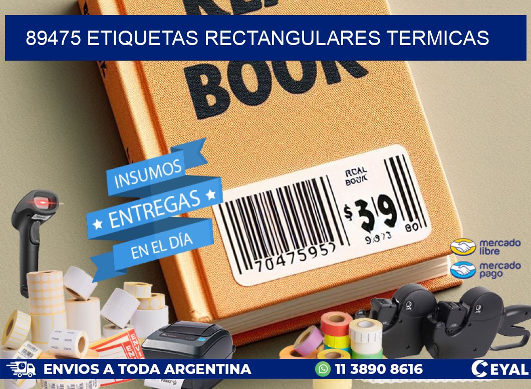 89475 etiquetas rectangulares termicas