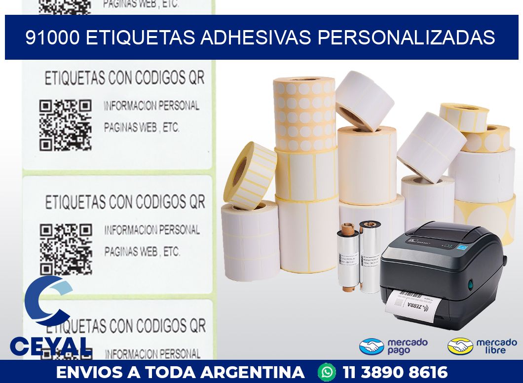 91000 etiquetas adhesivas personalizadas