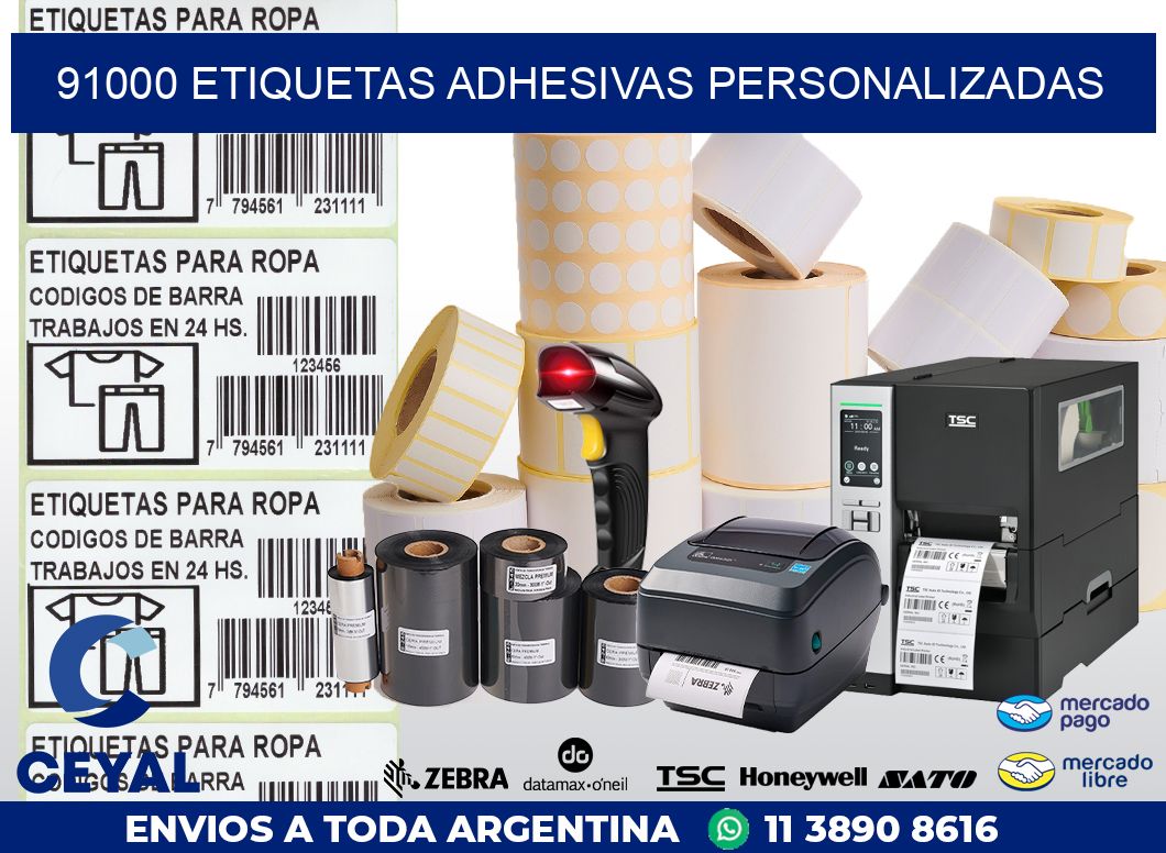 91000 etiquetas adhesivas personalizadas