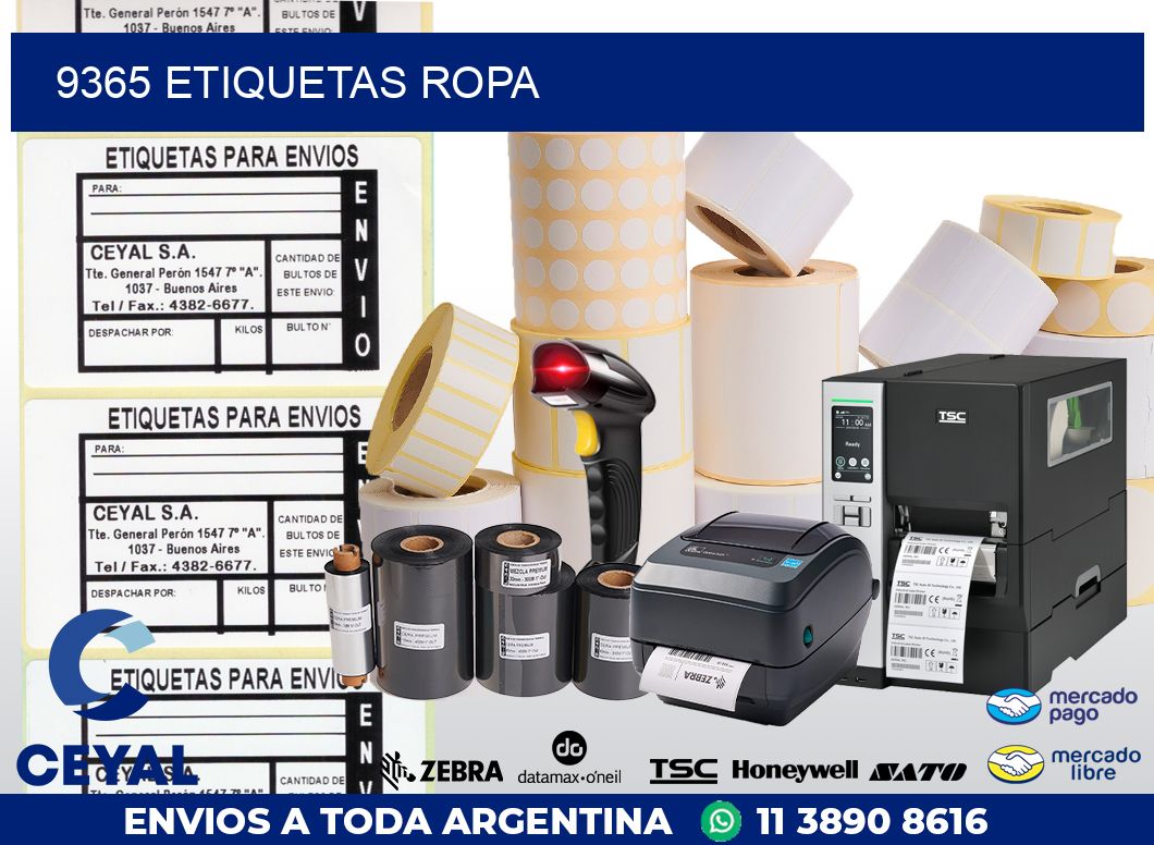 9365 ETIQUETAS ROPA