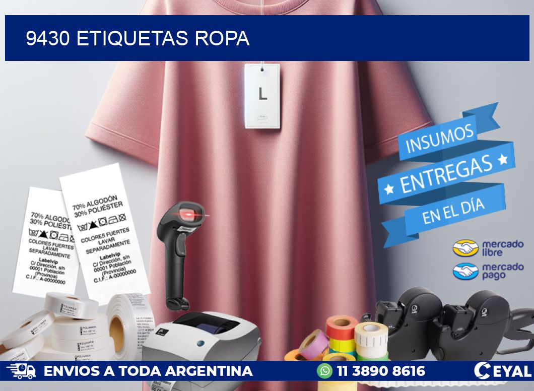 9430 ETIQUETAS ROPA