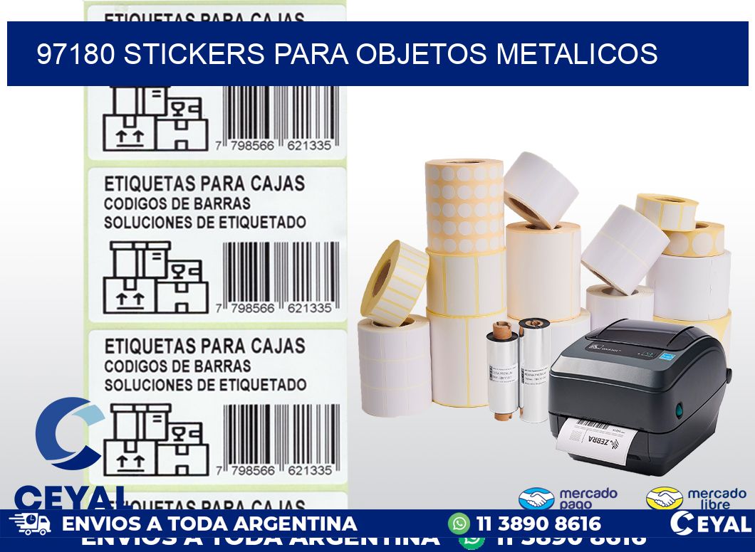 97180 STICKERS PARA OBJETOS METALICOS