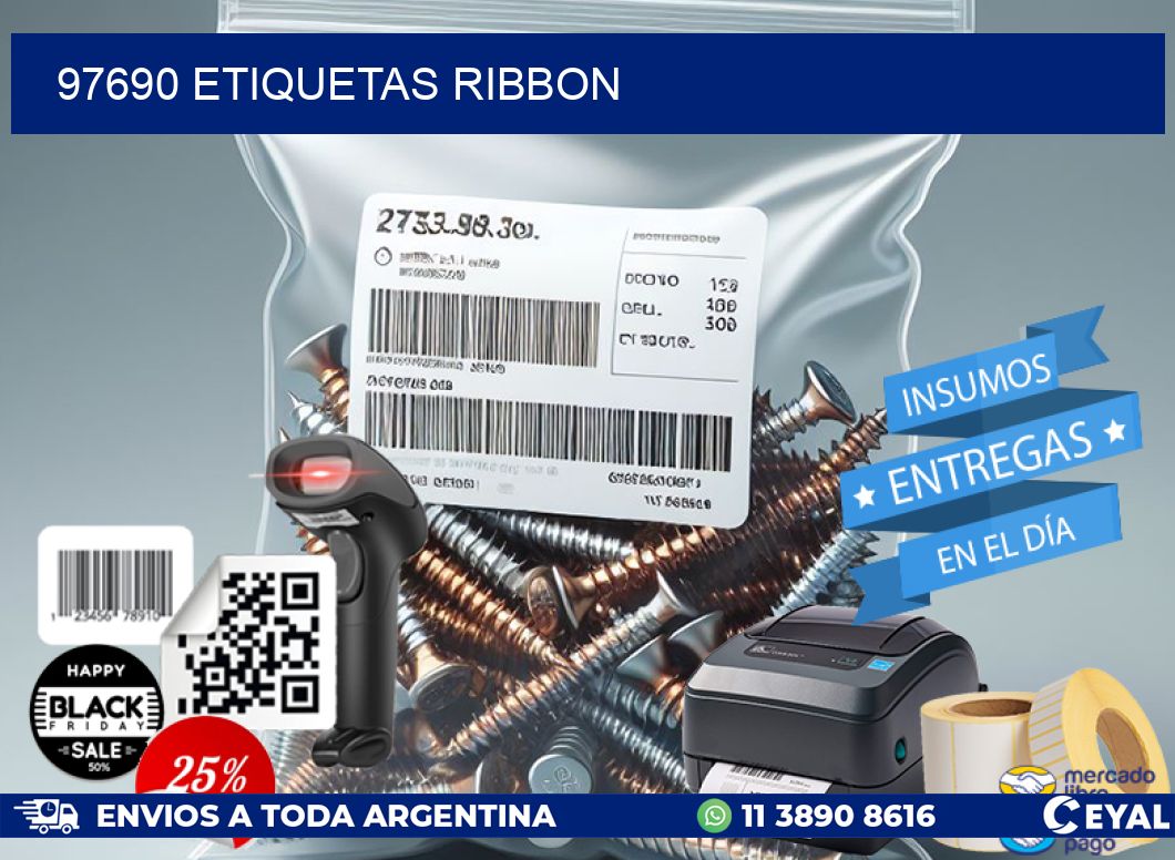 97690 ETIQUETAS RIBBON