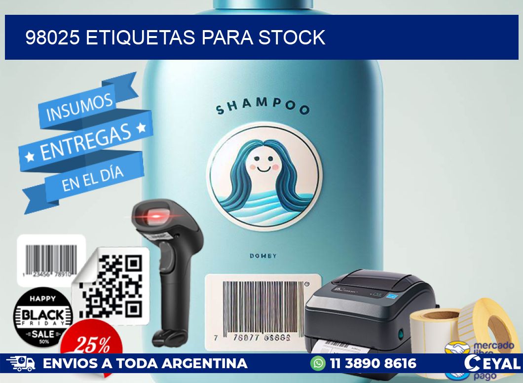 98025 ETIQUETAS PARA STOCK