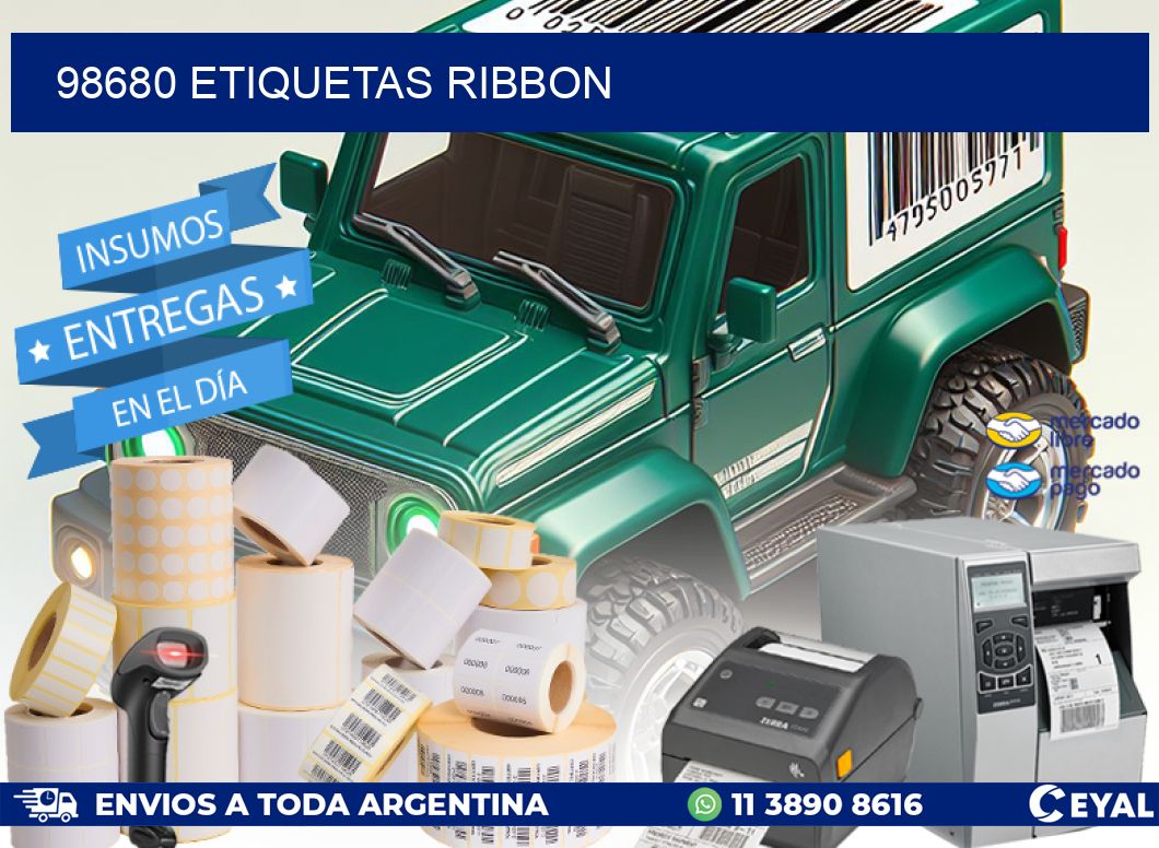 98680 ETIQUETAS RIBBON