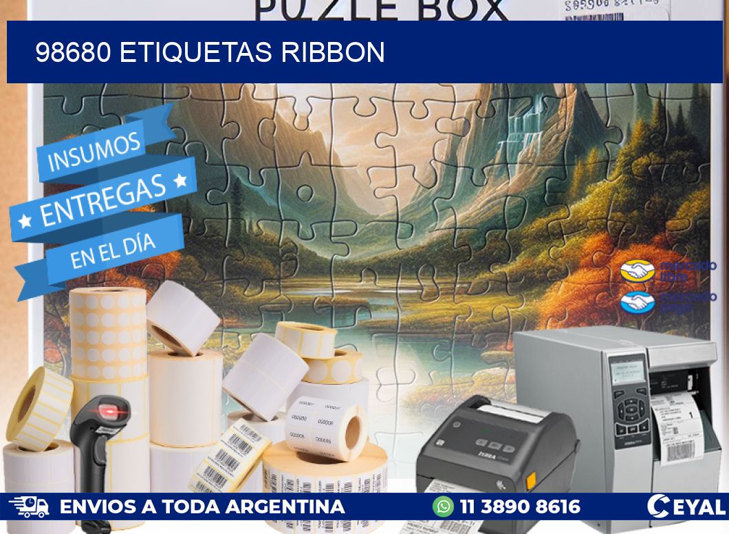 98680 ETIQUETAS RIBBON