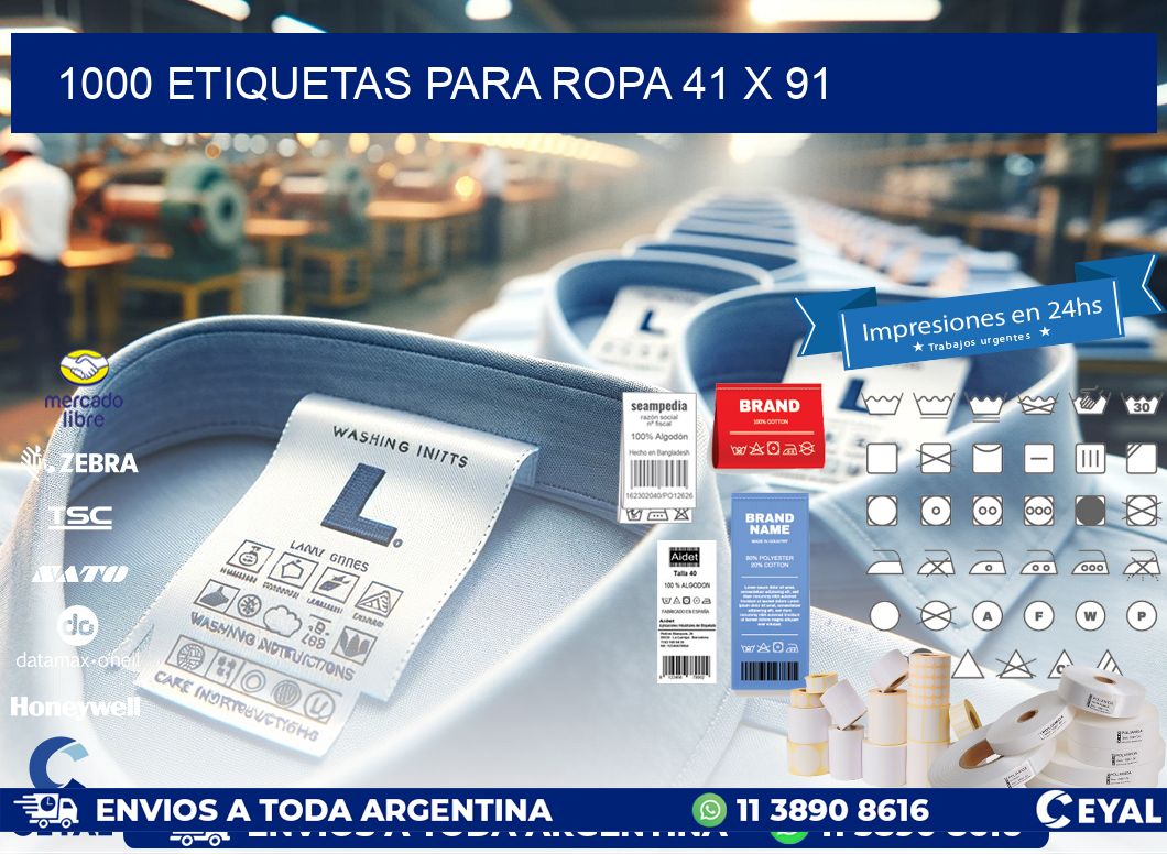 1000 ETIQUETAS PARA ROPA 41 x 91