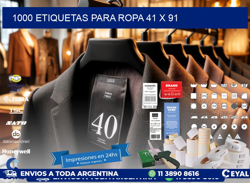 1000 ETIQUETAS PARA ROPA 41 x 91