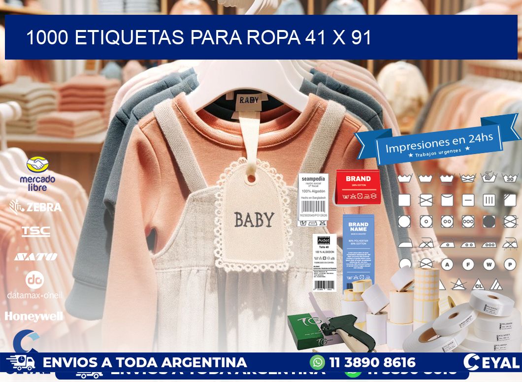 1000 ETIQUETAS PARA ROPA 41 x 91