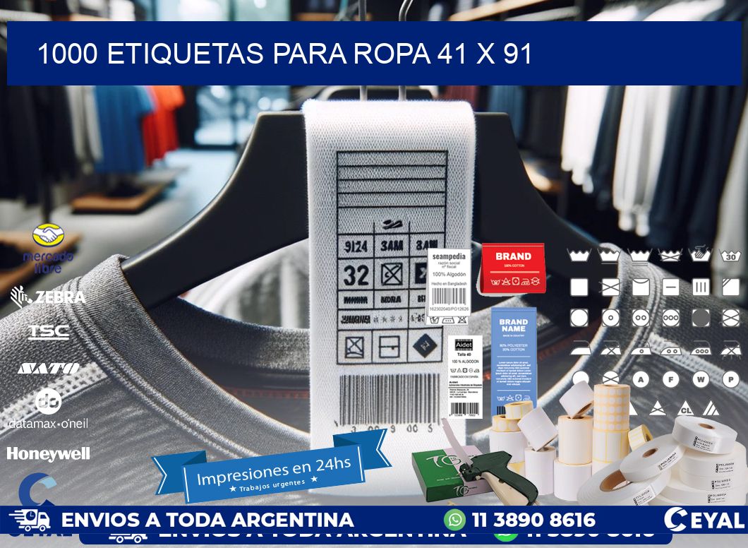 1000 ETIQUETAS PARA ROPA 41 x 91