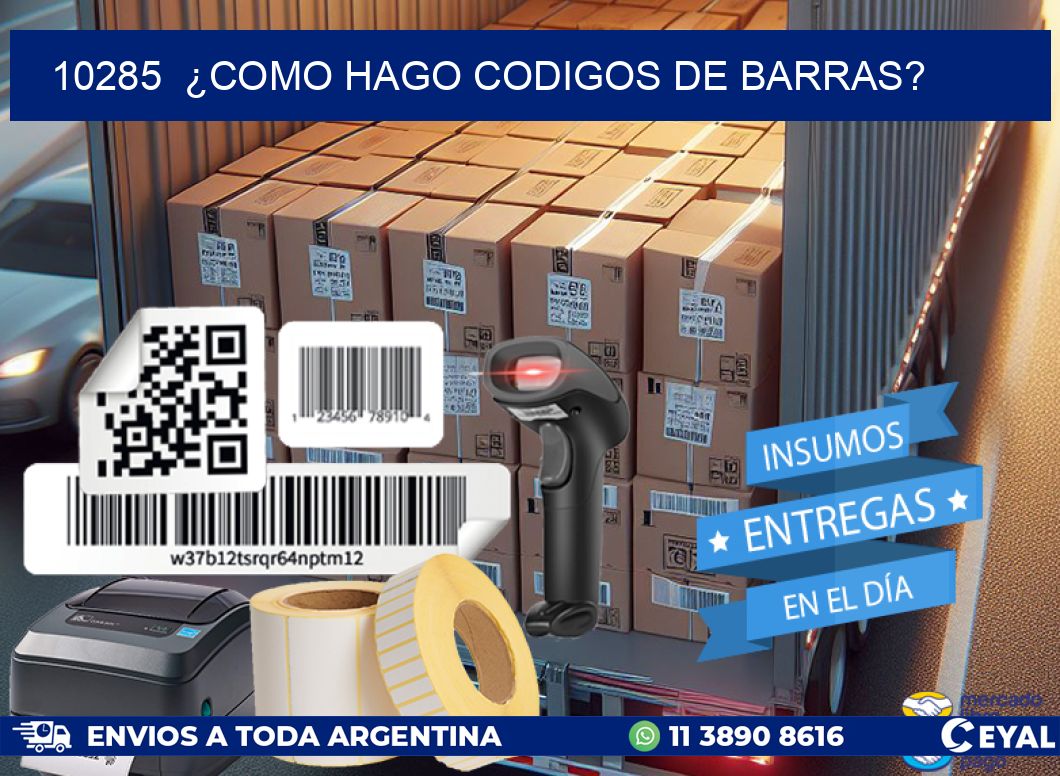 10285  ¿COMO HAGO CODIGOS DE BARRAS?