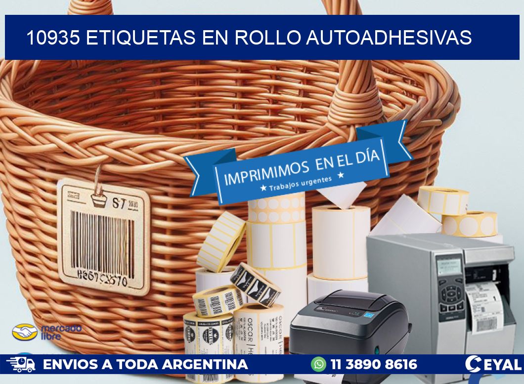 10935 ETIQUETAS EN ROLLO AUTOADHESIVAS