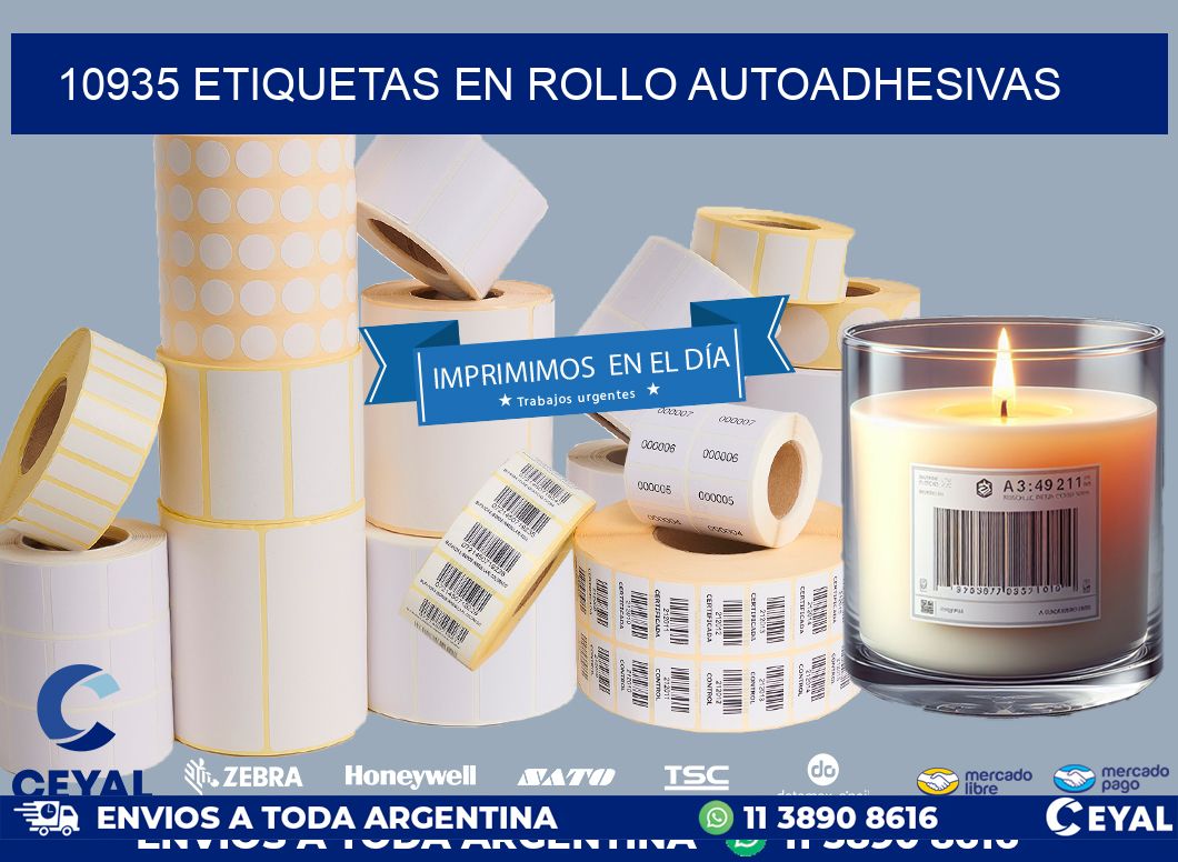 10935 ETIQUETAS EN ROLLO AUTOADHESIVAS