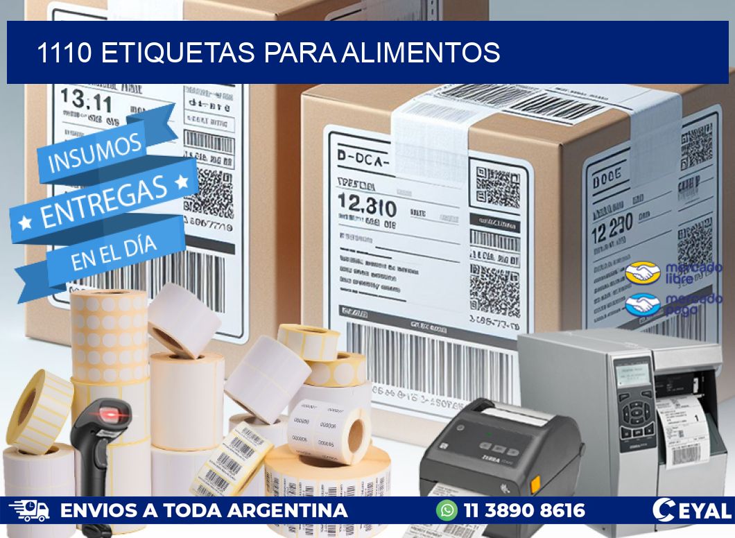 1110 ETIQUETAS PARA ALIMENTOS