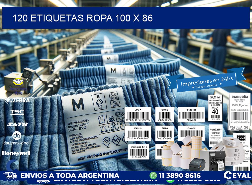 120 ETIQUETAS ROPA 100 x 86