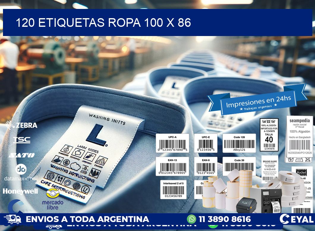 120 ETIQUETAS ROPA 100 x 86