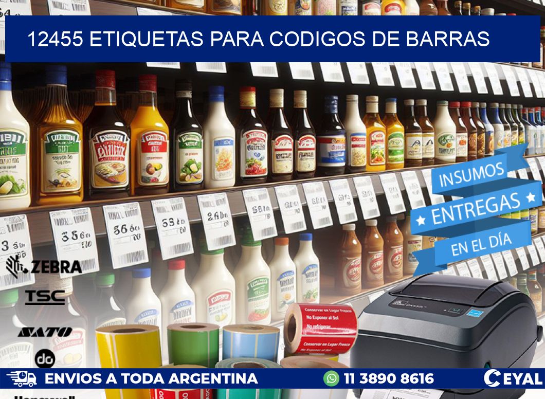 12455 ETIQUETAS PARA CODIGOS DE BARRAS