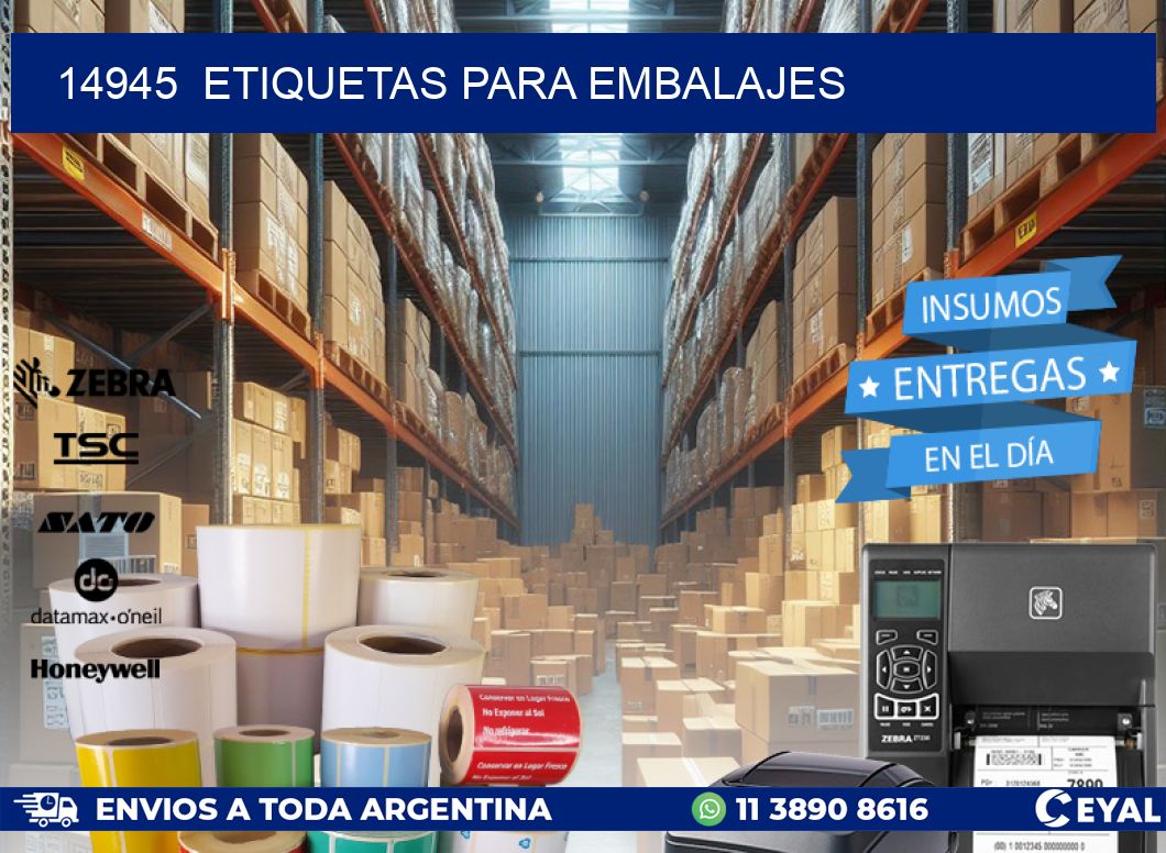 14945  ETIQUETAS PARA EMBALAJES