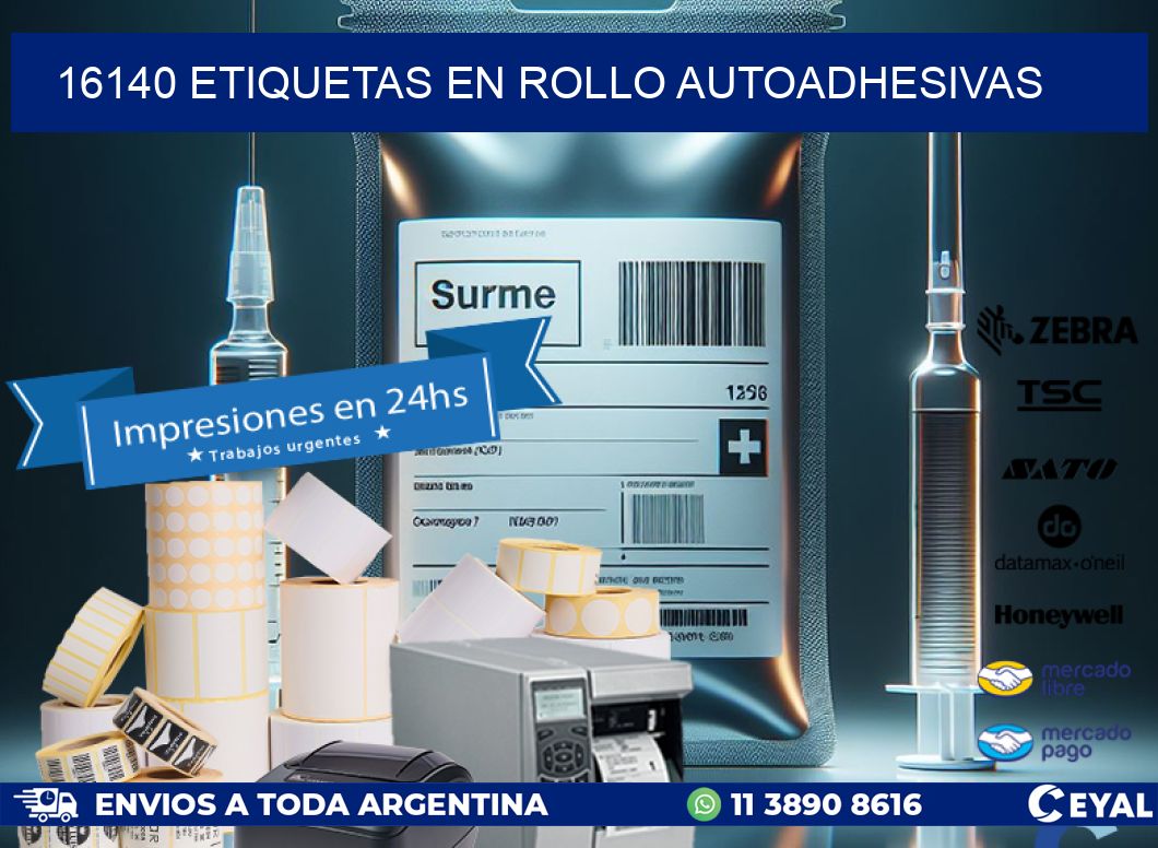 16140 ETIQUETAS EN ROLLO AUTOADHESIVAS