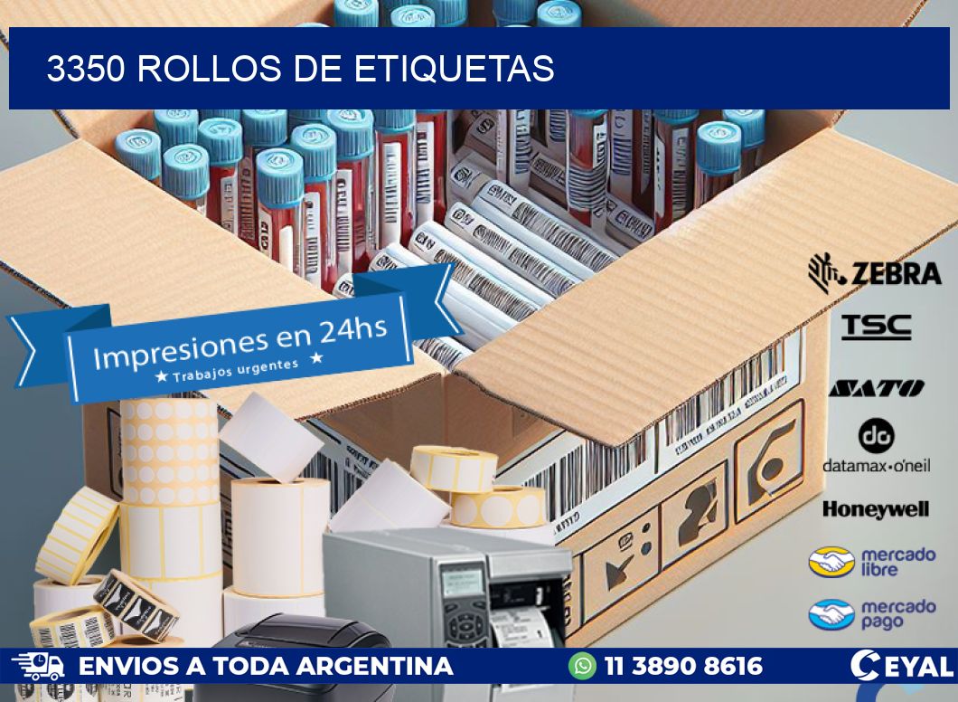 3350 ROLLOS DE ETIQUETAS