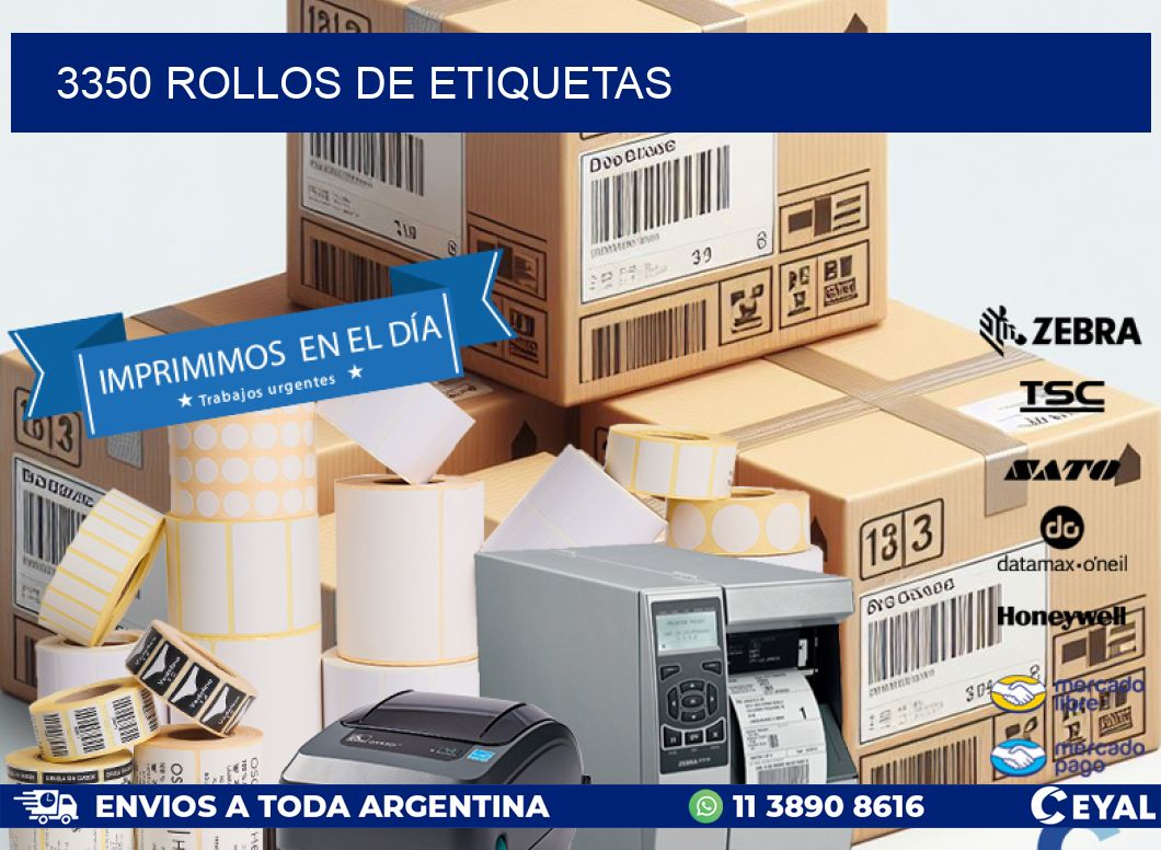 3350 ROLLOS DE ETIQUETAS