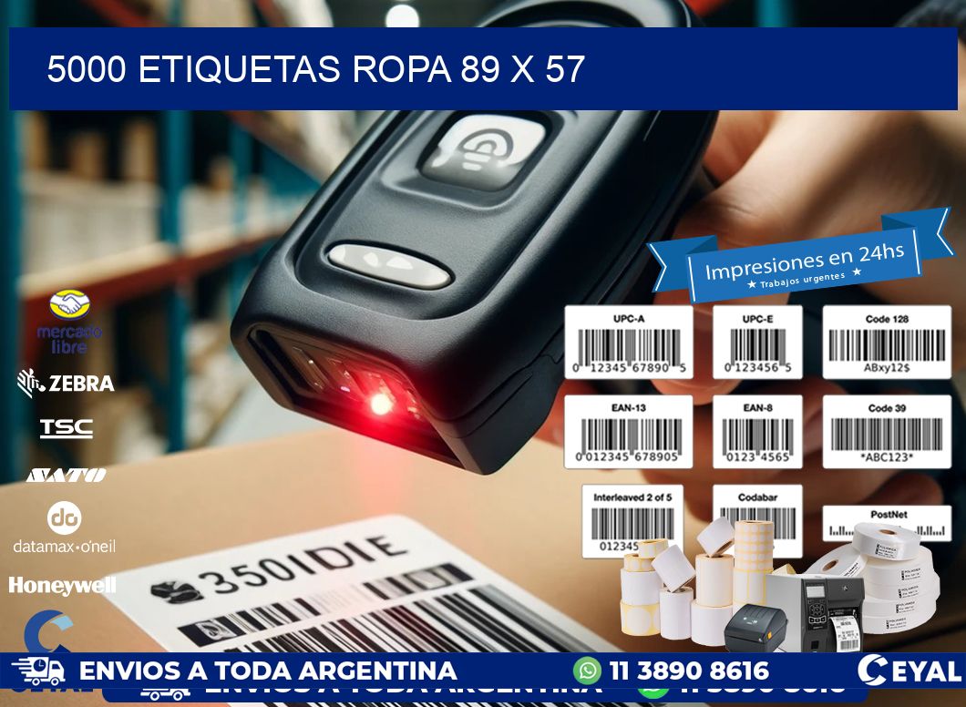 5000 ETIQUETAS ROPA 89 x 57