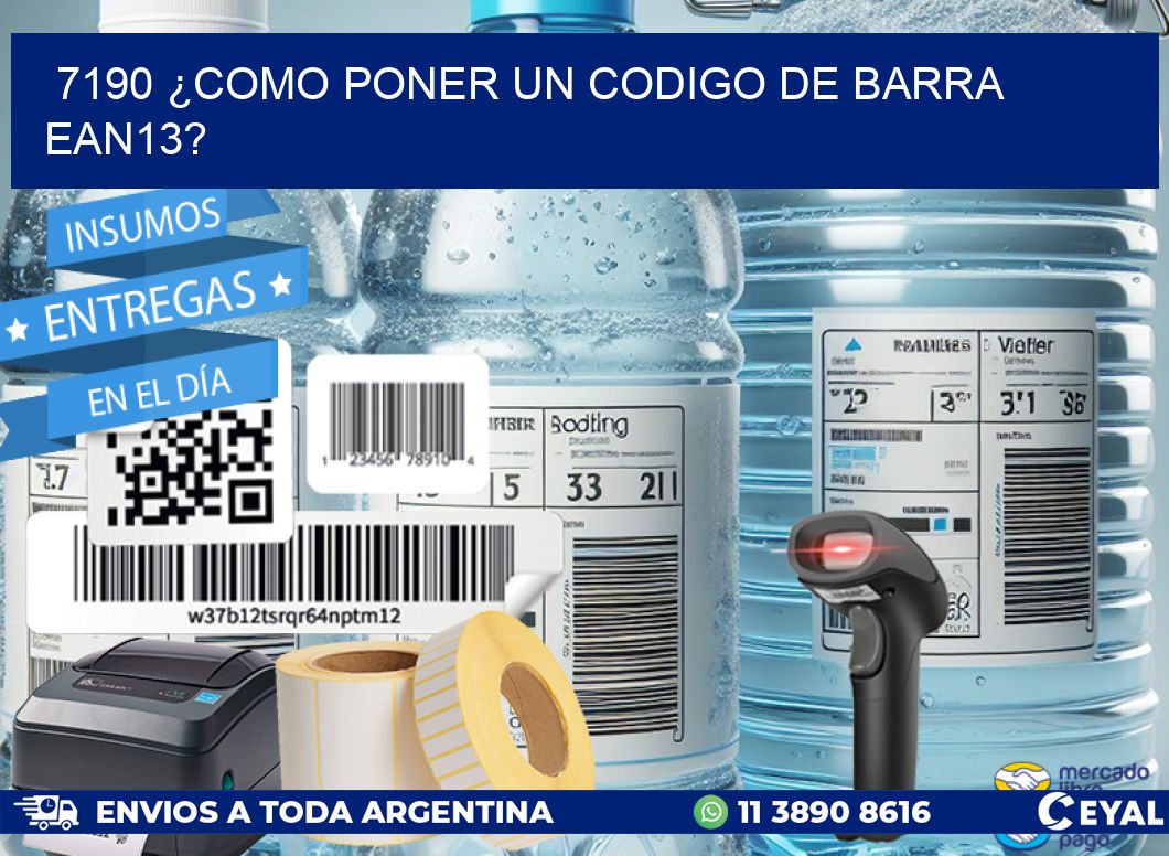 7190 ¿COMO PONER UN CODIGO DE BARRA  EAN13?