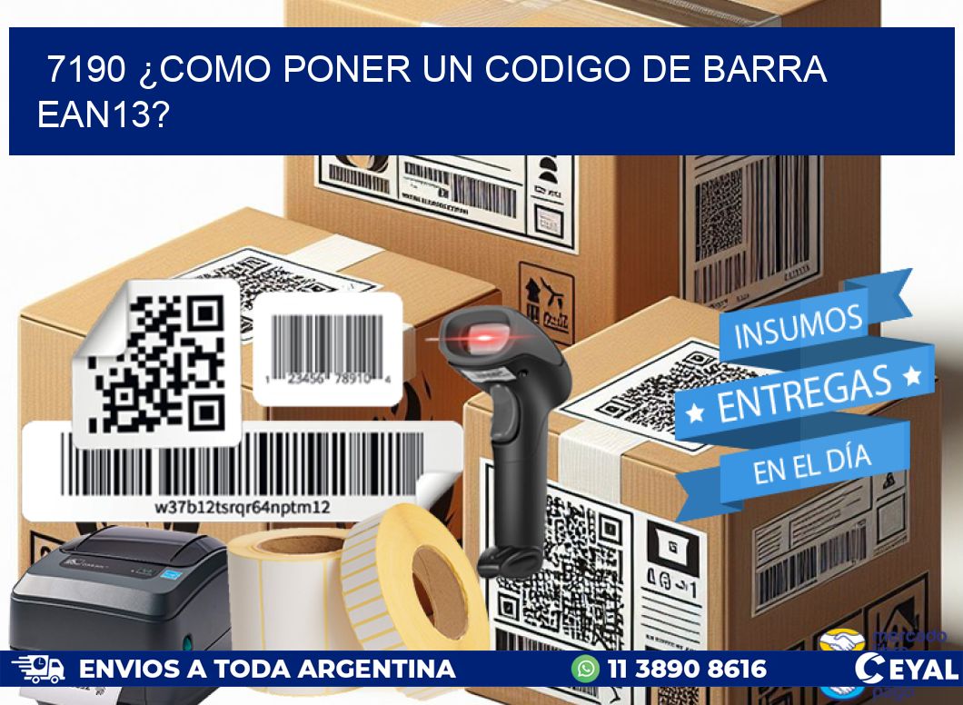 7190 ¿COMO PONER UN CODIGO DE BARRA  EAN13?