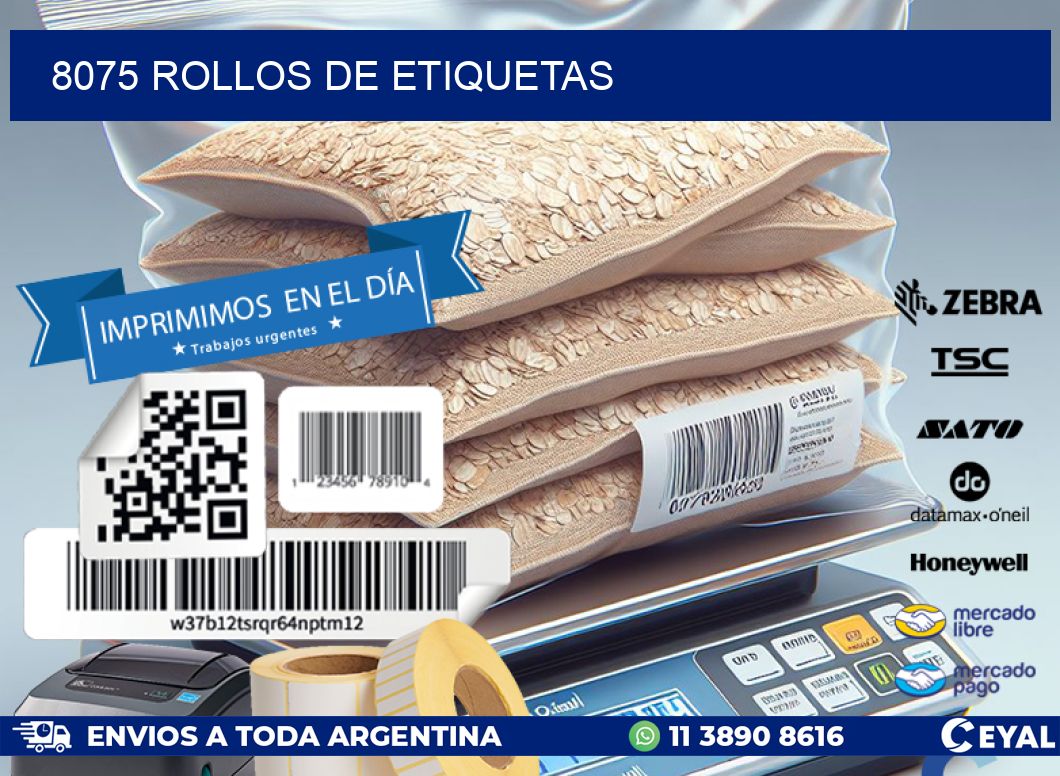 8075 ROLLOS DE ETIQUETAS