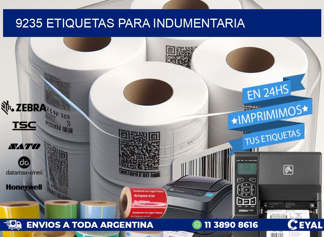 9235 ETIQUETAS PARA INDUMENTARIA