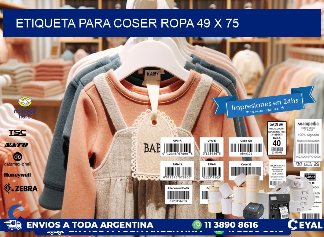 ETIQUETA PARA COSER ROPA 49 x 75