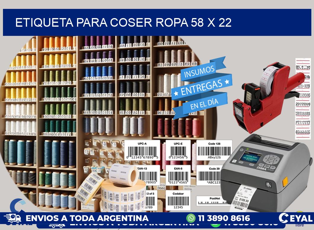 ETIQUETA PARA COSER ROPA 58 x 22