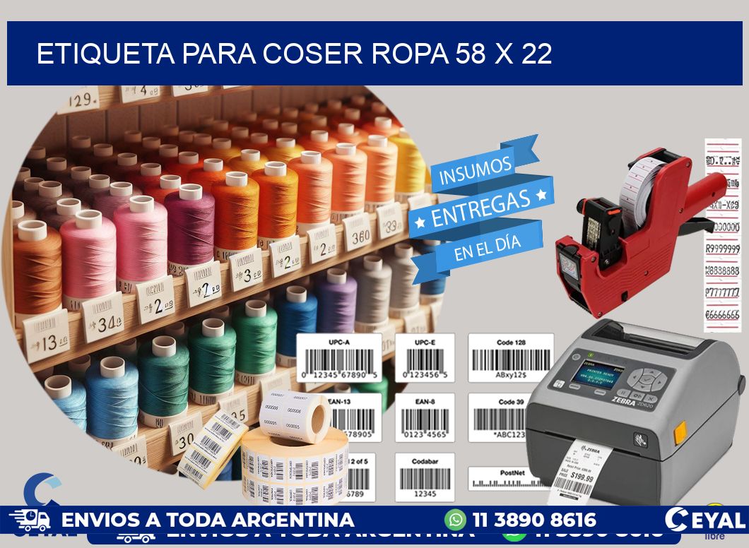 ETIQUETA PARA COSER ROPA 58 x 22