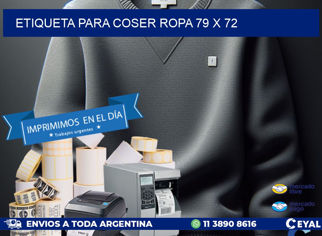 ETIQUETA PARA COSER ROPA 79 x 72