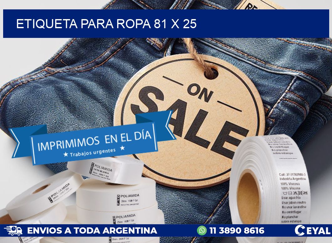 ETIQUETA PARA ROPA 81 x 25