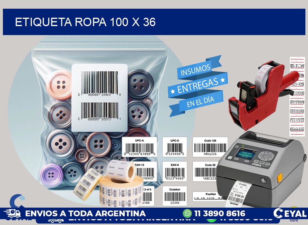 ETIQUETA ROPA 100 x 36