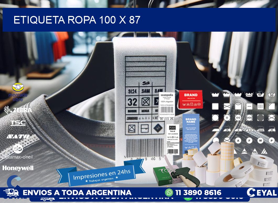 ETIQUETA ROPA 100 x 87